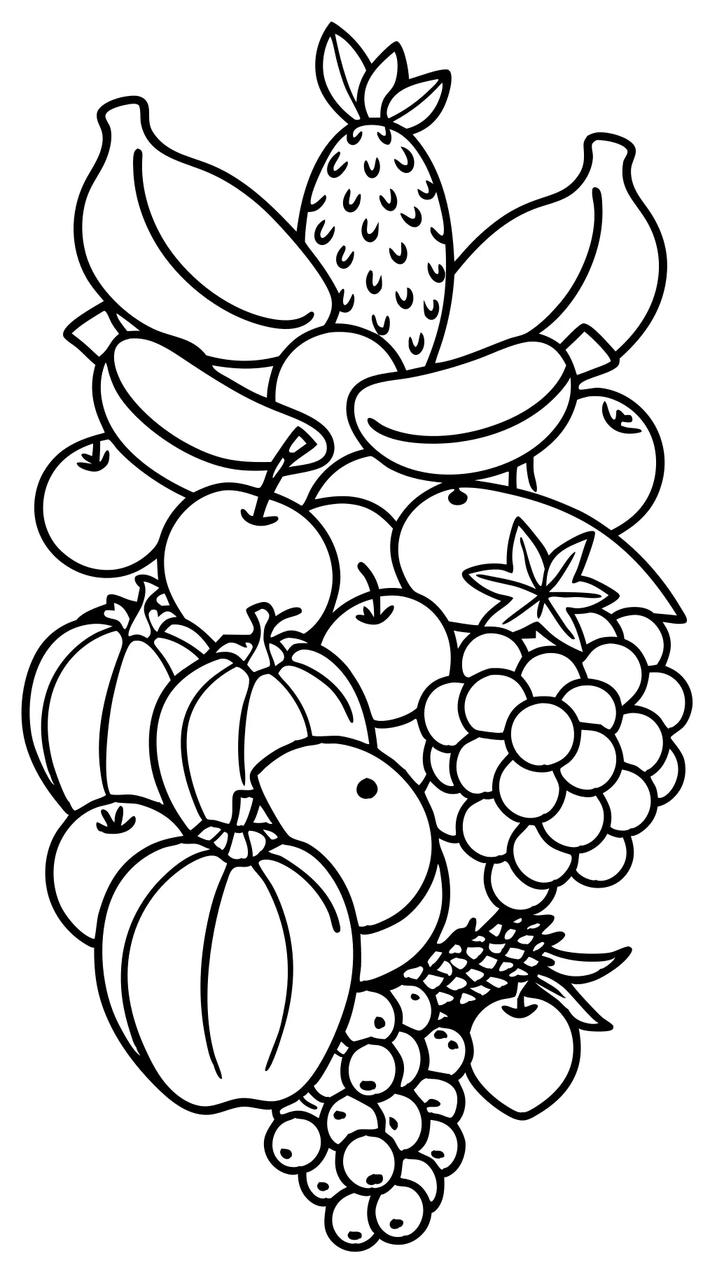 fruits coloring page